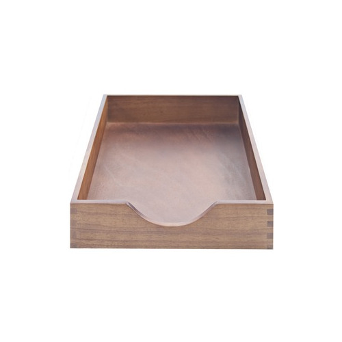 Carver Wood Products Wood Desk Tray Letter Size Walnut CW07212 