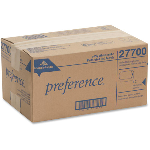 Preference White Jumbo Perforated Roll Paper Towels (250 Sheets per Roll  12/Carton)