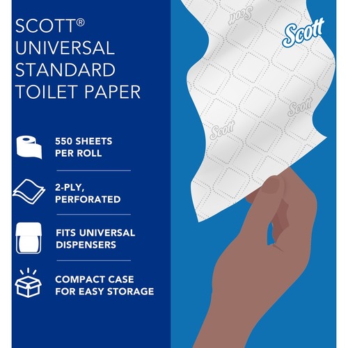 Scott Professional Standard Roll Toilet Paper with Elevated Design