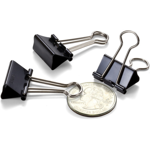  Business Source Fold-Back Binder Clips, Black, Large (Pack of  12) : General Office Supplies : Office Products