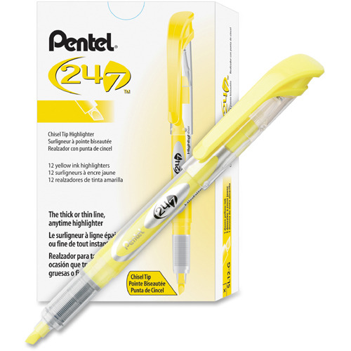 UNIVERSAL - Highlighter Marker: Yellow, AP Non-Toxic, Chisel Point