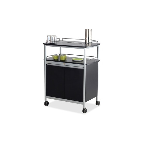 Safco Mobile Beverage Cart 4 Casters 350 Caster Size Melamine