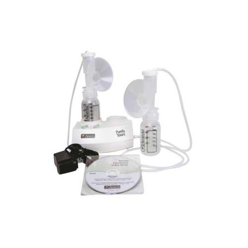 Ameda Purely Yours Breast Pump with 2 Bottles Dual Kit EW17070PMW