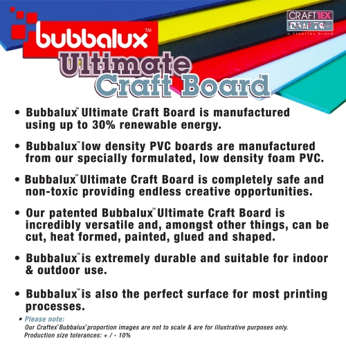 Floortex Craftex Bubbalux Ultimate Craft Board 20 x 30 in Arctic