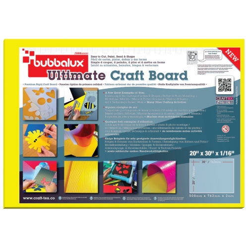 Floortex Craftex Bubbalux Ultimate Craft Board 20 x 30 in Arctic