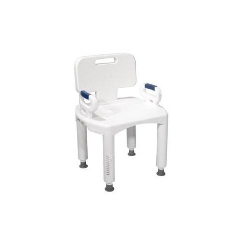 Drive Medical Premium Series Bath Bench with Back and Arms, 350 lb