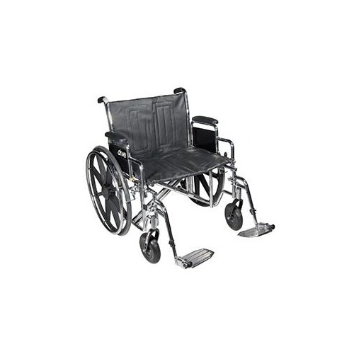 Drive Medical Silver Sport 2 Wheelchair with Detachable Desk Arms and Swing Away Footrest
