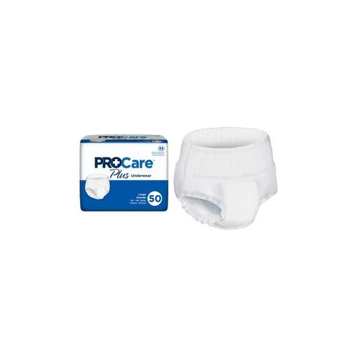 PROCare Plus Protective Underwear, Large, 44 - 58 Inch Waist