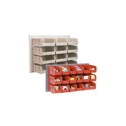 Global Industrial Wall Bin Rack Panel 36 x19 - 8 Red 8-1/4x11x7 ...