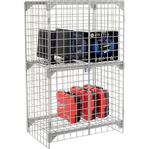 Global Industrial 1-Tier 2 Door Wire Mesh Security Locker 36