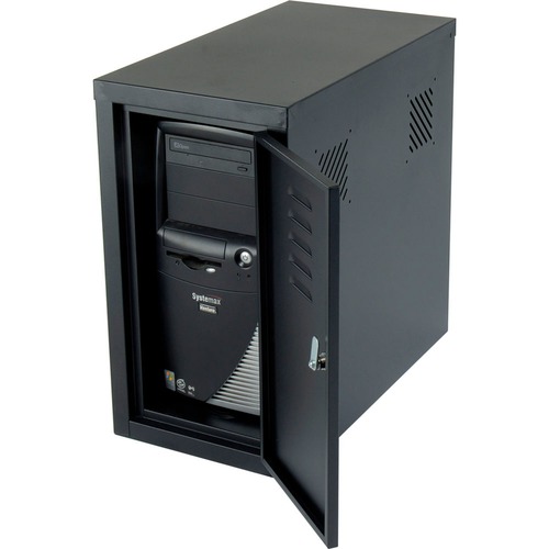 Global Industrial Security Computer CPU Enclosed Cabinet Side Car Black ...