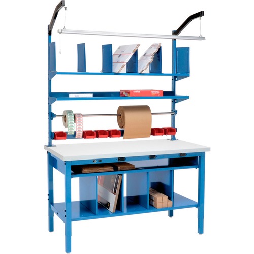 Global Industrial Complete Packing Workbench W/Power Apron ESD Square ...
