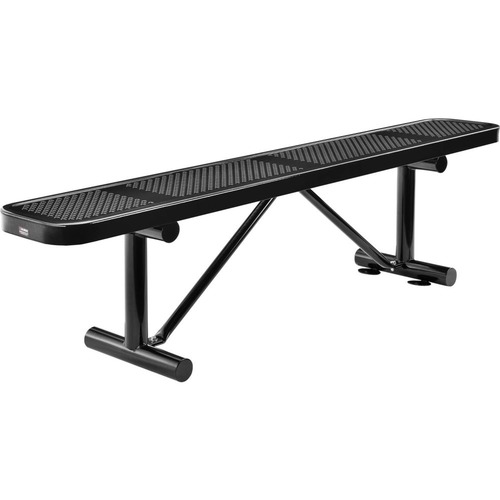 Nexel Global Industrial 6' Outdoor Steel Flat Bench, Perforated