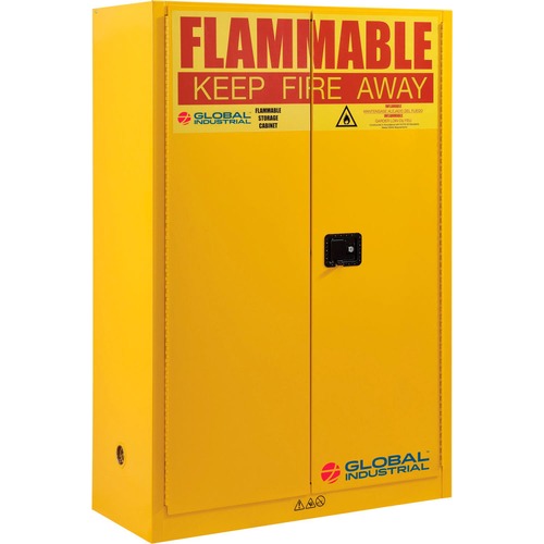 Global Industrial Flammable Cabinet, Manual Close Double