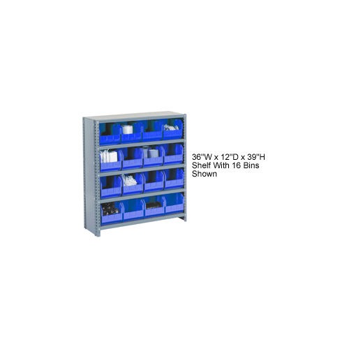 Nexel Global Industrial Steel Closed Shelving 16 Blue Plastic