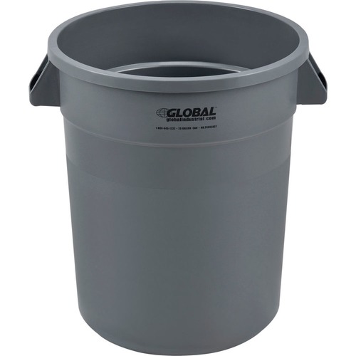 Nexel Global Industrial Plastic Trash Can 20 Gallon Gray GLOTC20GAL