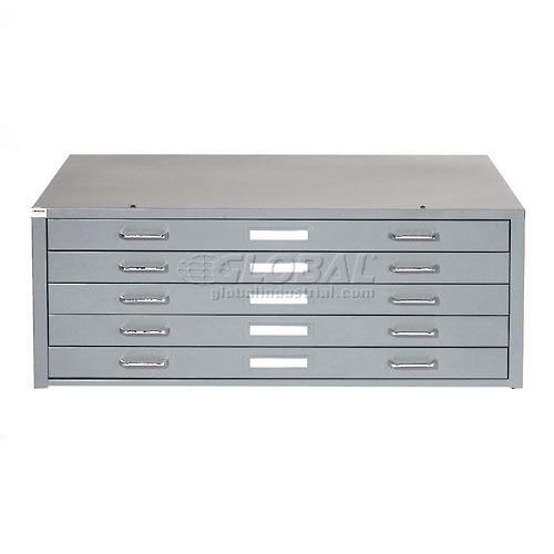 Nexel Interion Blueprint Flat File 5 Drawer 41W Gray