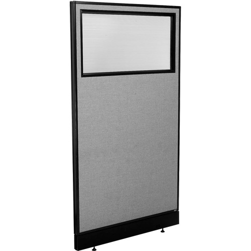 Interion Office Partition Panel with Partial Window & Pass-Thru Cable ...