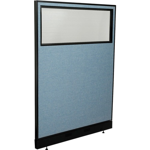 Interion Office Partition Panel with Partial Window & Pass-Thru Cable ...