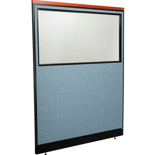 Interion Deluxe Office Partition Panel w/Partial Window & Raceway 60-1/ ...