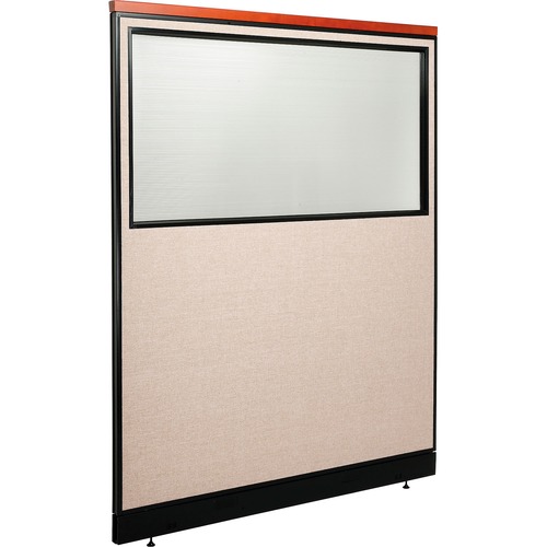 Interion Deluxe Office Partition Panel w/Partial Window & Raceway 60-1/ ...