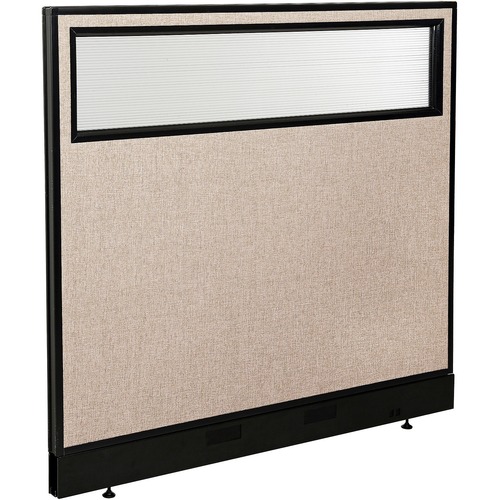 Interion Office Partition Panel with Partial Window & Raceway 48-1/4