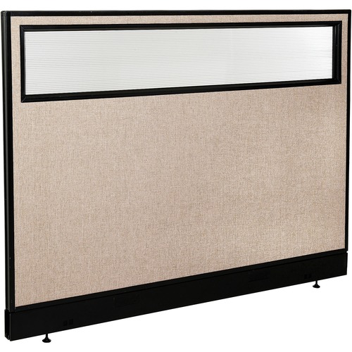 Interion Office Partition Panel with Partial Window & Pass-Thru Cable ...