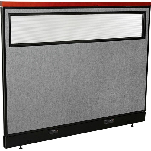 Interion Deluxe Electric Office Partition Panel with Partial Window 60 ...