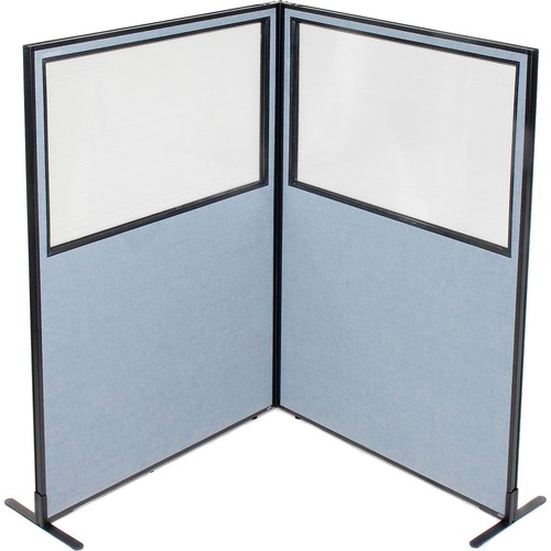 Interion Freestanding 2-Panel Corner Room Divider w/Partial Window 48-1 ...