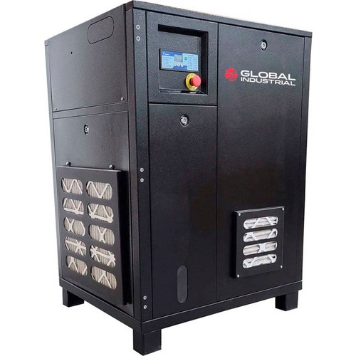 Global Industrial Tankless Rotary Screw Air Compressor 10 HP 1 Phase ...