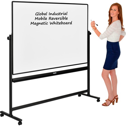 Global Industrial Mobile Reversible Whiteboard - 72
