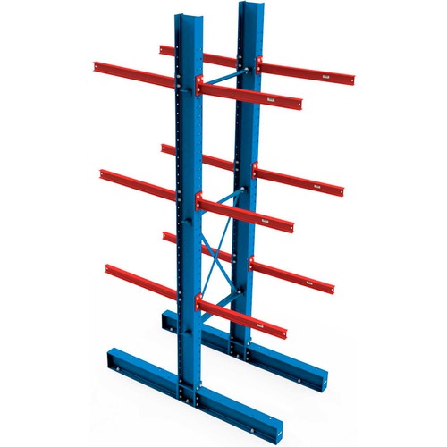 Global Industrial Double Sided I-Beam Cantilever Rack Starter 144