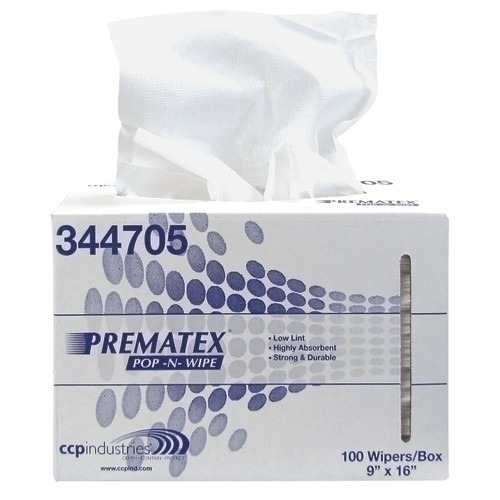 Shopworks Prematex® Wiper, Sontara, White, 9