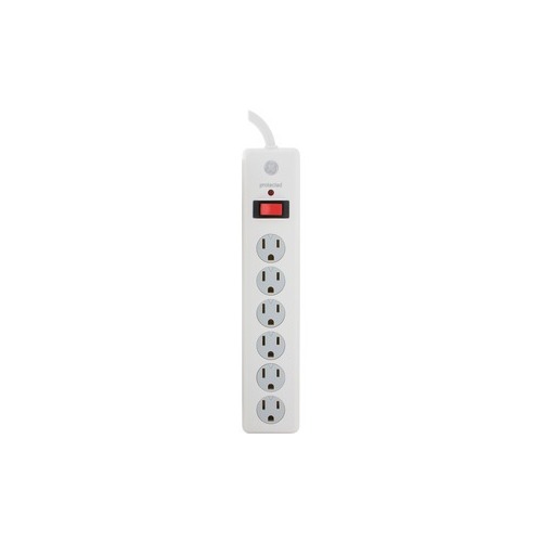 Ge(r) GE 14092 6-Outlet Surge Protector (White, 10ft Cord) - JAS14092 ...