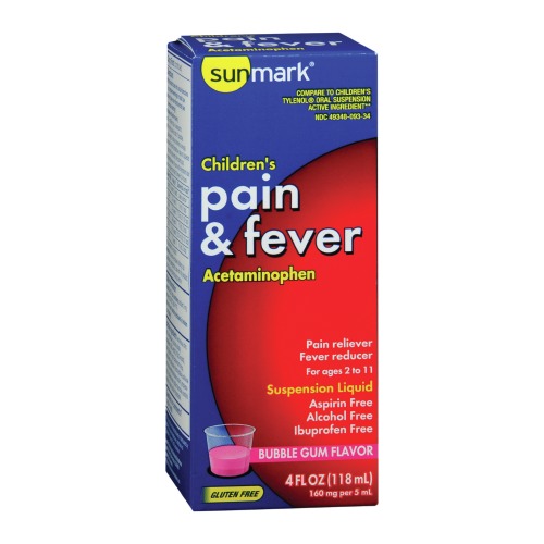 Children's Pain Relief sunmark® 160 mg / 5 mL Strength Acetaminophen