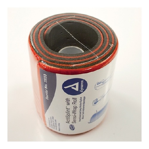 ActiSplint™ General Purpose Splint Rolled Splint Red / Charcoal Gray 4