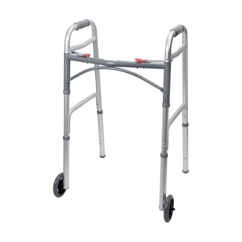 Folding Walker Adjustable Height McKesson Aluminum Frame 350 lbs