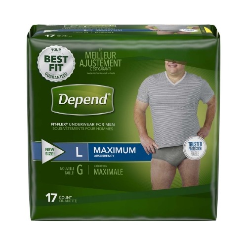 Male Adult Absorbent Underwear Depend® FIT-FLEX® Pull On with Tear Away ...