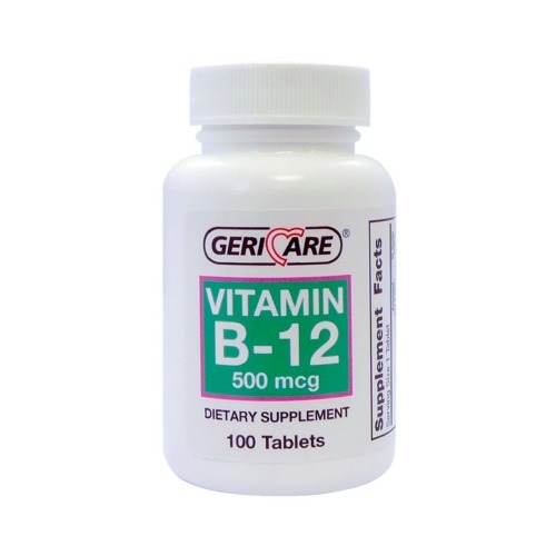 Vitamin Supplement Geri-Care Vitamin B12 500 Mcg Strength Tablet 100 ...