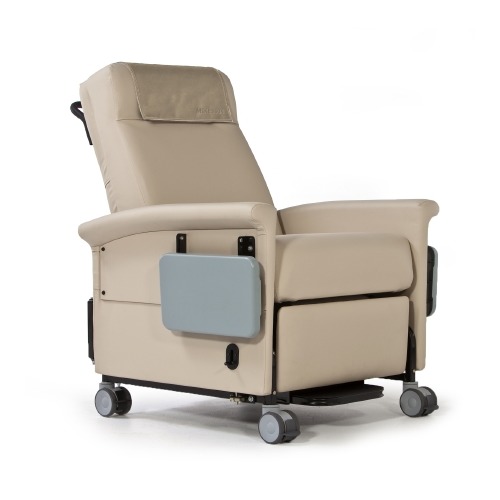Bariatric Transport Power Recliner McKesson Natural Vinyl Upholstered