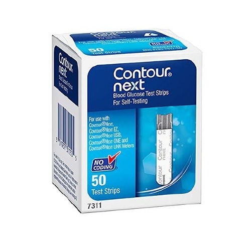 Blood Glucose Test Strips Contour Next 50 Strips per Box Tiny 0.6 ...