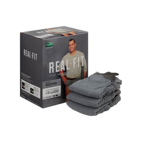 Depend Real Fit Male Adult Absorbent Underwear Depend® Real Fit® Pull On  with Tear Away Seams Large / X-Large Disposable Heavy Absorbency -  1160315PK 