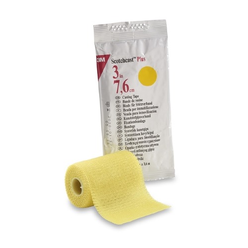 Cast Tape 3M™ Scotchcast™ Plus 3 Inch X 12 Foot Fiberglass Yellow