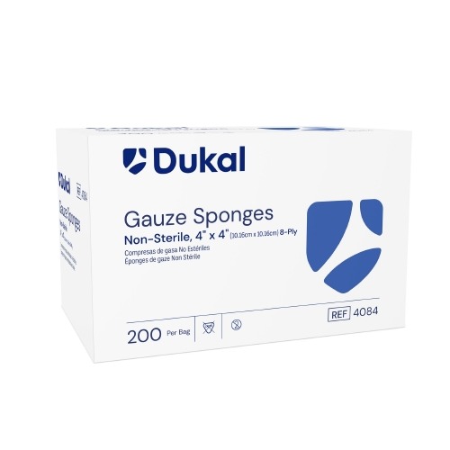 Dukal Gauze Sponge Dukal™ 4 X 4 Inch 200 per Pack NonSterile 8-Ply ...