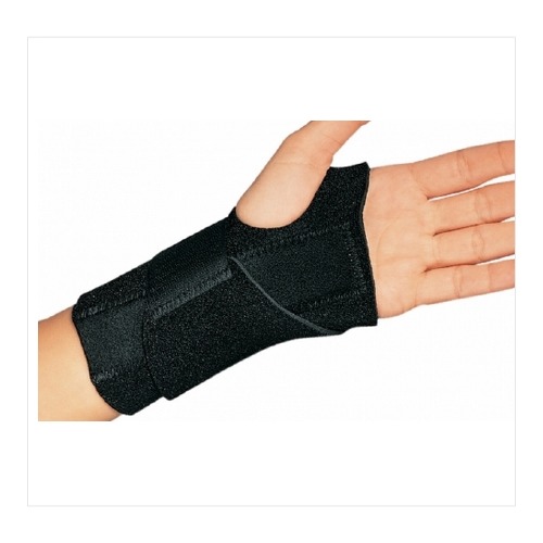 Wrist Brace ProCare® Universal Wrist-O-Prene™ Neoprene Left Hand Black One  Size Fits Most - 288083EA 