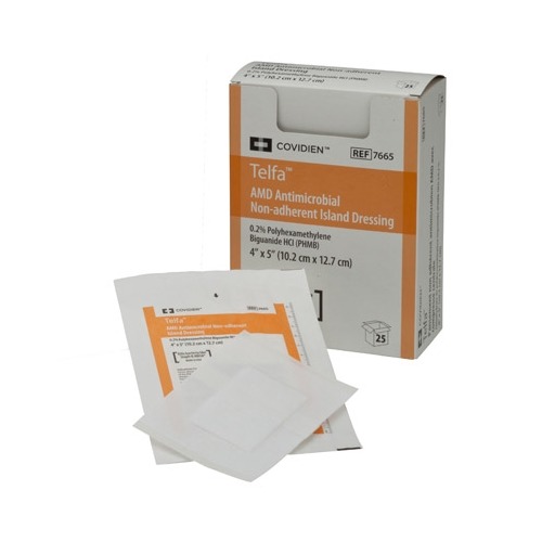Impregnated Antimicrobial Dressing Telfa™ AMD 4 X 5 Inch PHMB