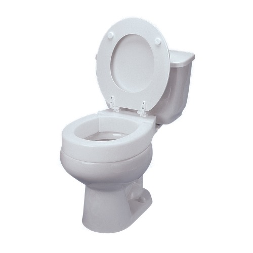 Elongated Raised Toilet Seat TallEtte® 3 Inch Height White 350 lbs