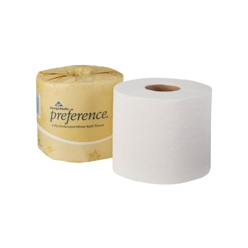 Toilet Tissue preference® White 2-Ply Standard Size Cored Roll 550 ...