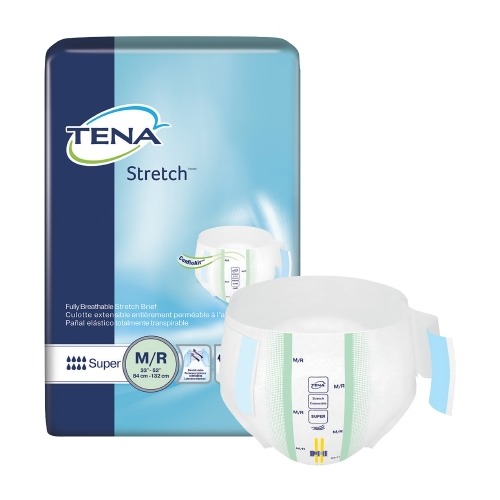 Unisex Adult Incontinence Brief TENA® Stretch™ Super Pull On Medium ...