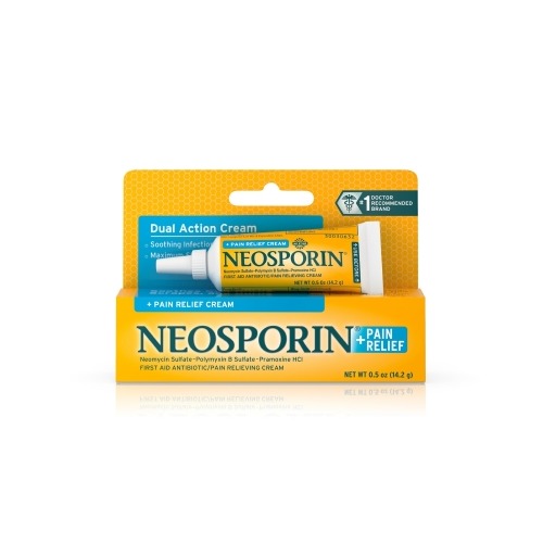 First Aid Antibiotic with Pain Relief Neosporin® + Pain Relief Cream 0.